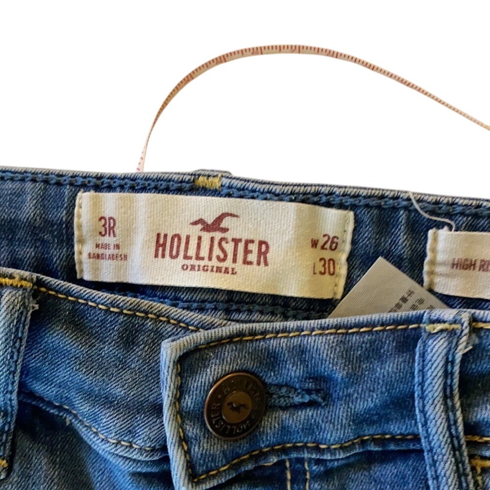 Hollister Kids Girls High Rise Distressed Skinny Jeans Light Wash Size 3R - Picture 2 of 14